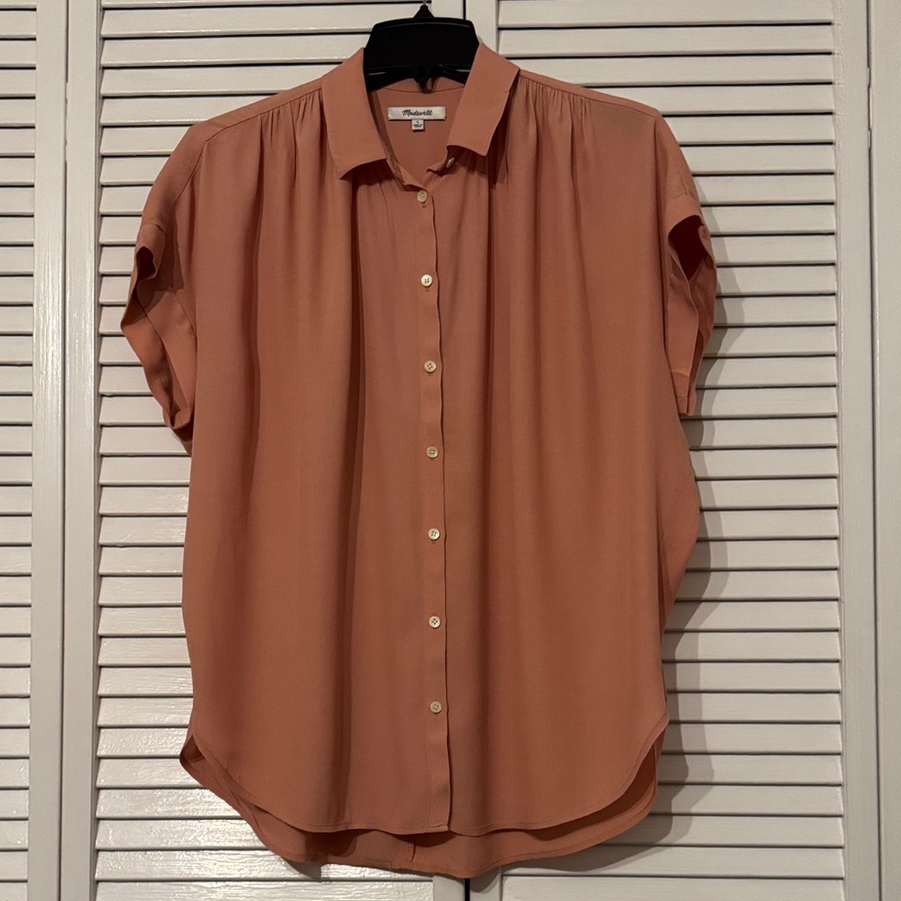 Madewell Terracotta Button-Up Blouse